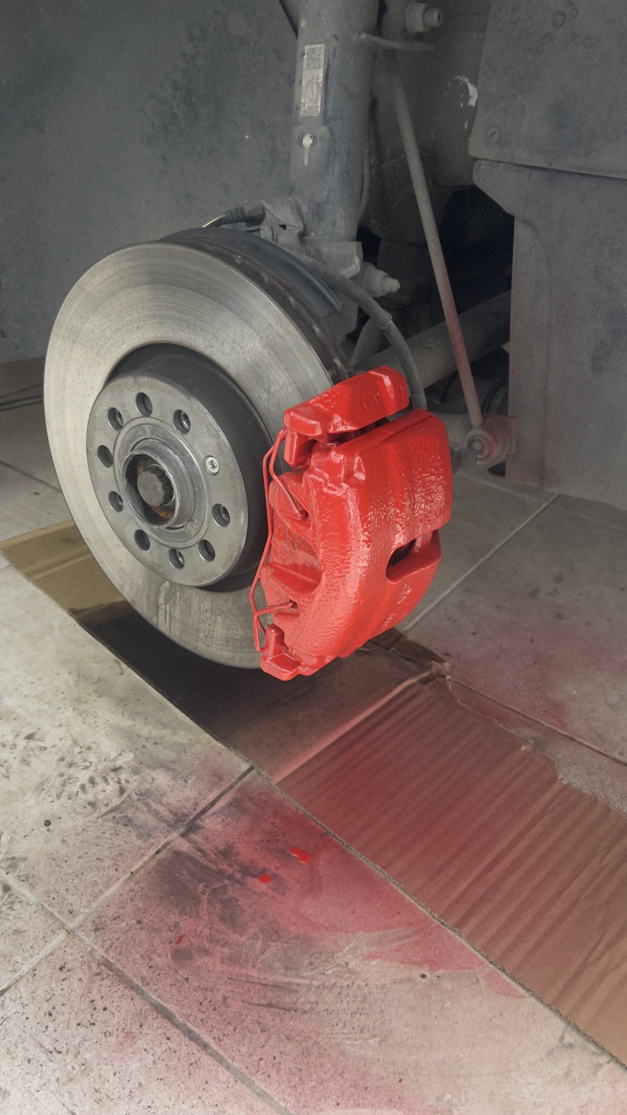 Brake caliper repainted, PG Detailing
